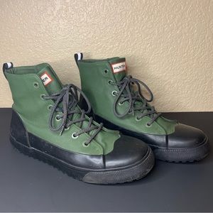 Hunter Target | Dipped Canvas High Top Rain Boots M7 / W9 unisex military style